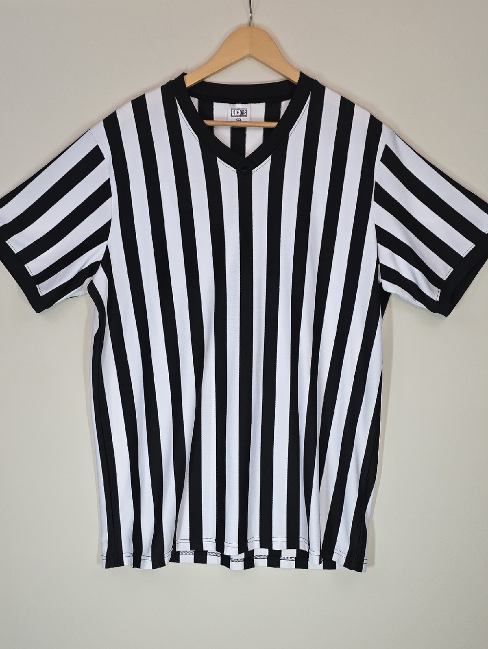 Dick's Sporting Goods Referee Shirt XXL Black White Stripe Official Sports